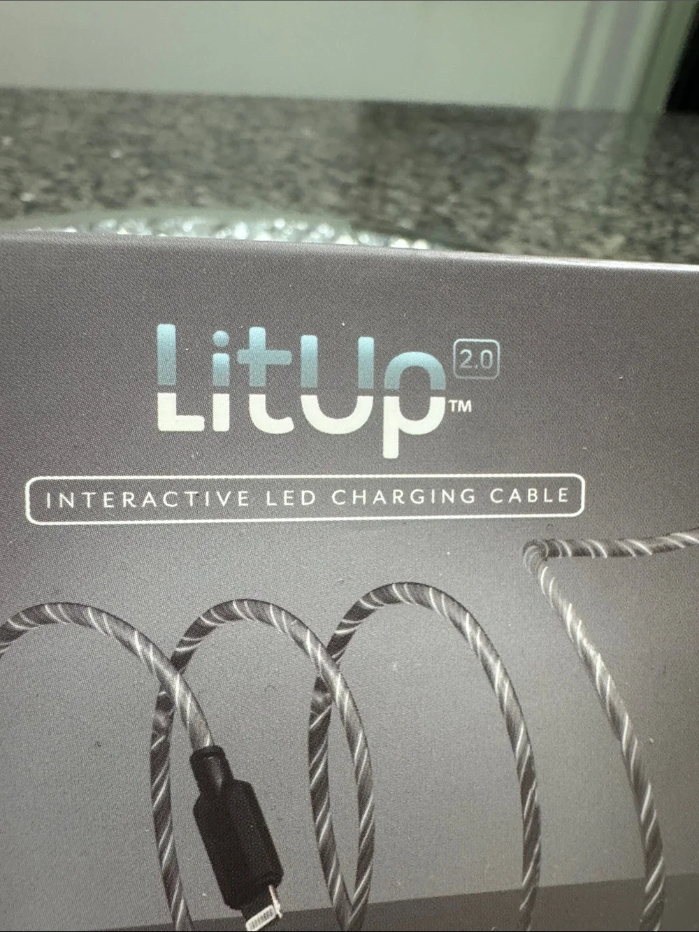 Interactive LED Charging Cable - Black